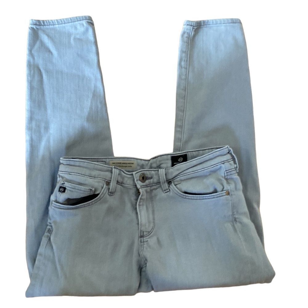 AG Adriano Goldschmied Grey Stevie Ankle Petite Jeans Size 26P